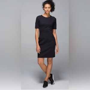 Lululemon Athletica power date Classic Black Mini sheath Dress